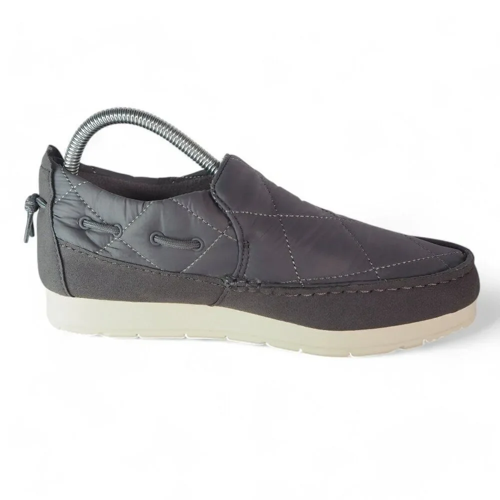 Sperry Moc-Sider Quilted Nylon Casual Shoes Grey STS87050‎ Women's 8M